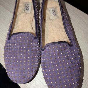 UGG Women's Purple Studded Loafers